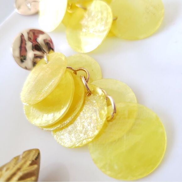 New! Zara Natural Shell Earrings - Picture 8 of 9